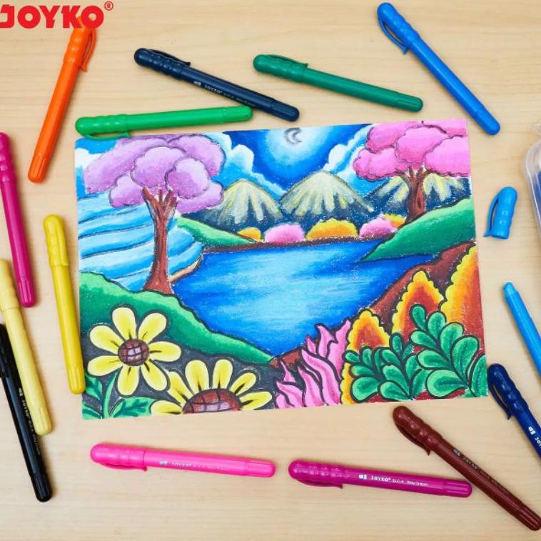 

[PROMO ALG55] Silky Crayon Halus Joyko SLC-A-24 Warna Krayon Halus Joyko Harga Termurah