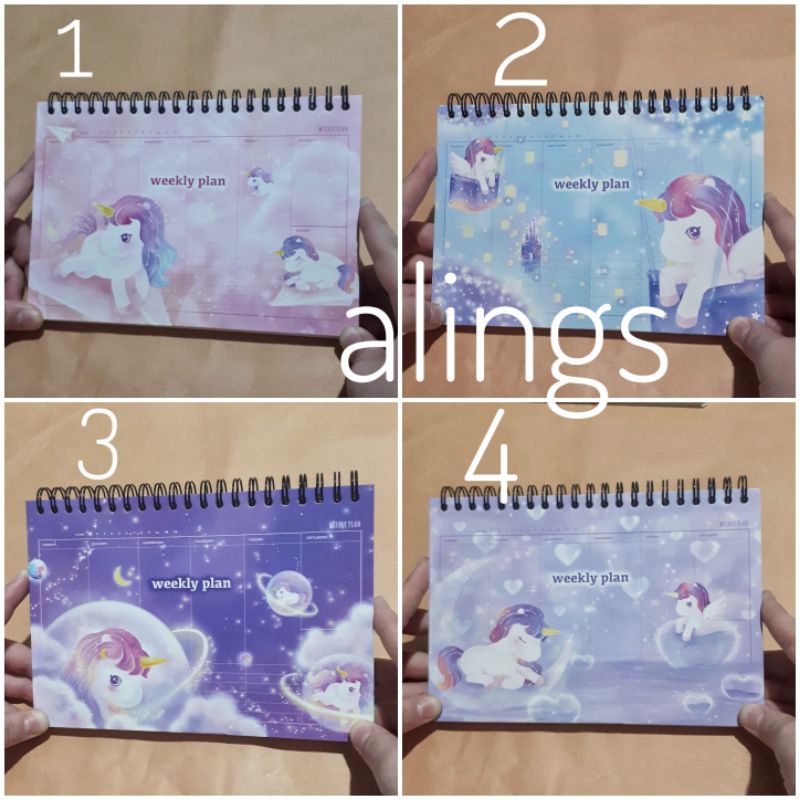 

Weekly Plan Schedule Book Planner Buku Tulis Jadwal Motif Unicorn