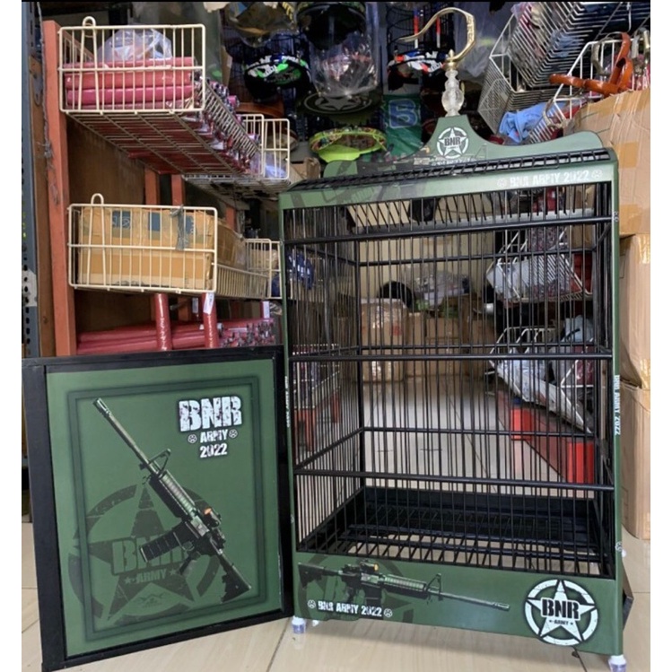 SANGKAR KANDANG KOTAK BNR ARMY NEW NO 1 DAN 2