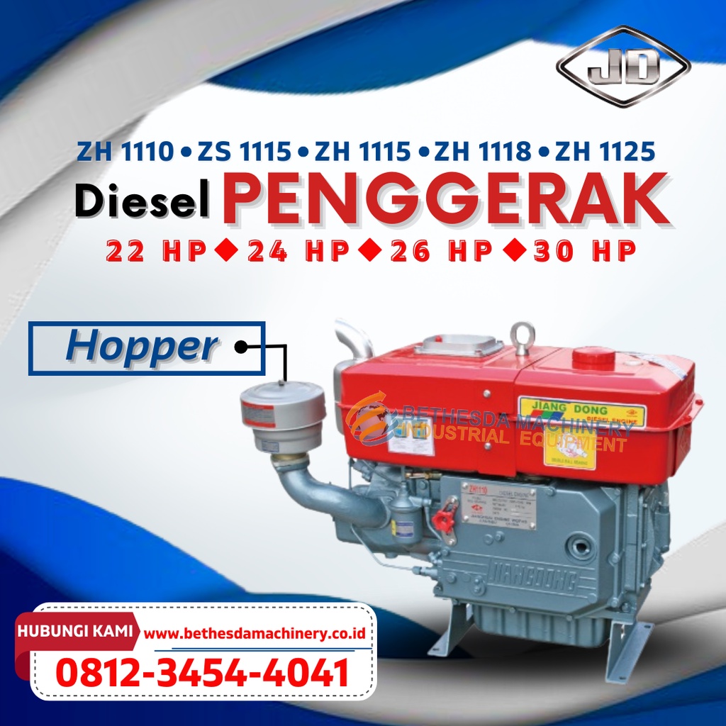Mesin Penggerak diesel 22 Hp Jiangdong 24 Pk / engine Hopper 26 HP