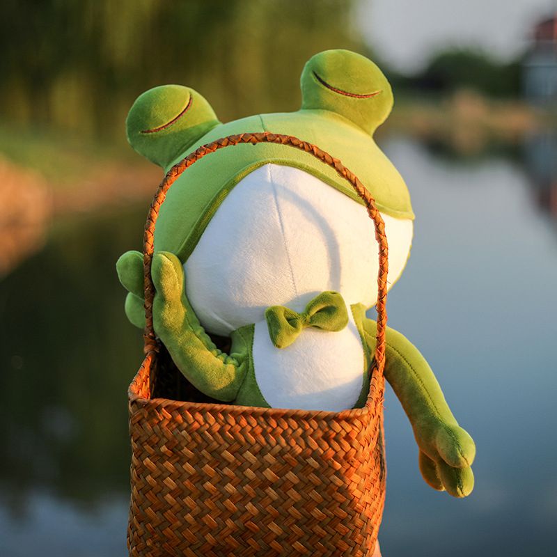 Cute Stuffed Animal Plush Soft Toy Frog Cuddly Pillow Doll Kids Bedtime Gifts