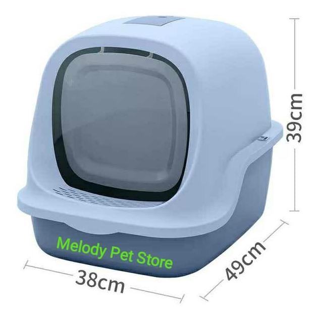 TEMPAT PASIR KUCING " PINTU OTOMATIS CAT LITTER BOX " - COKELAT