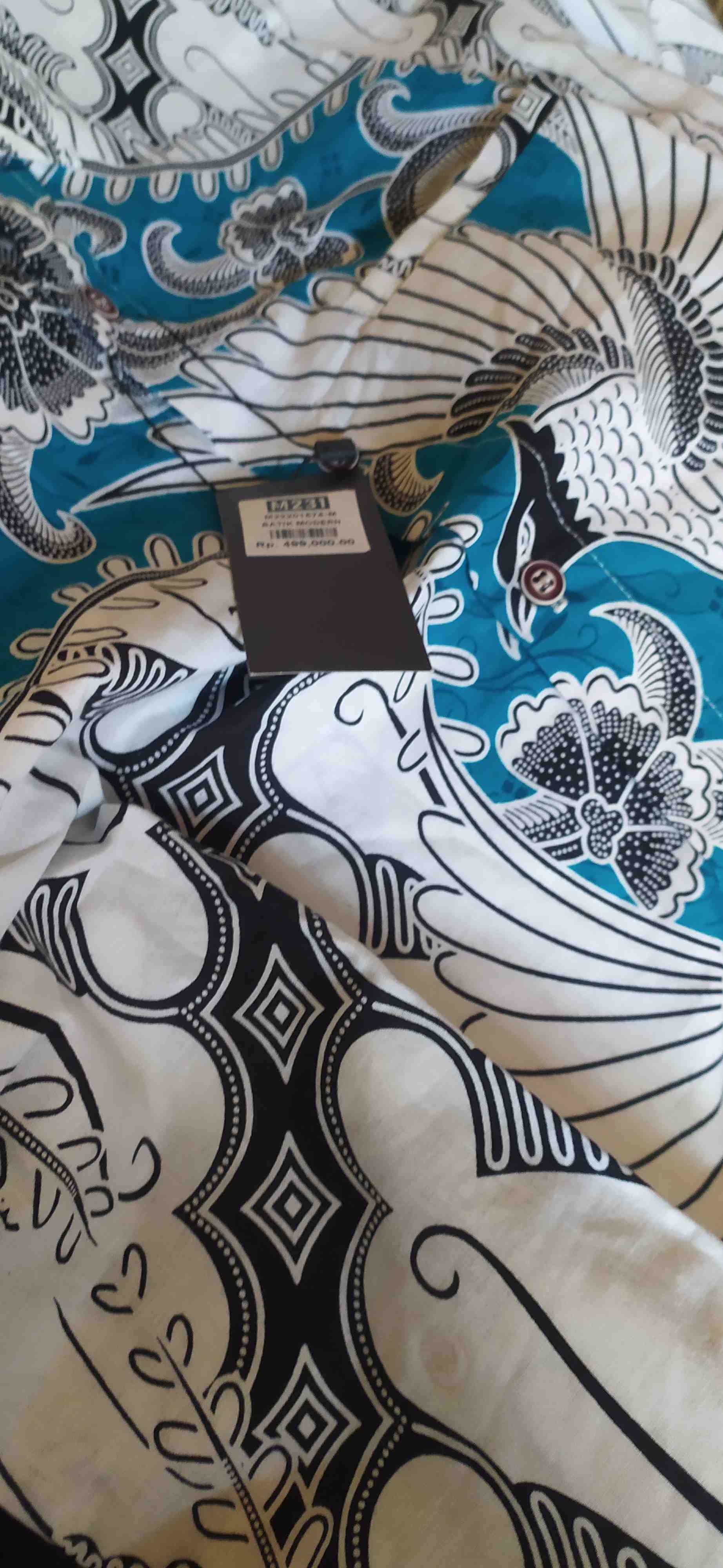 M231 Kemeja Pria Batik Panjang Biru 1574a