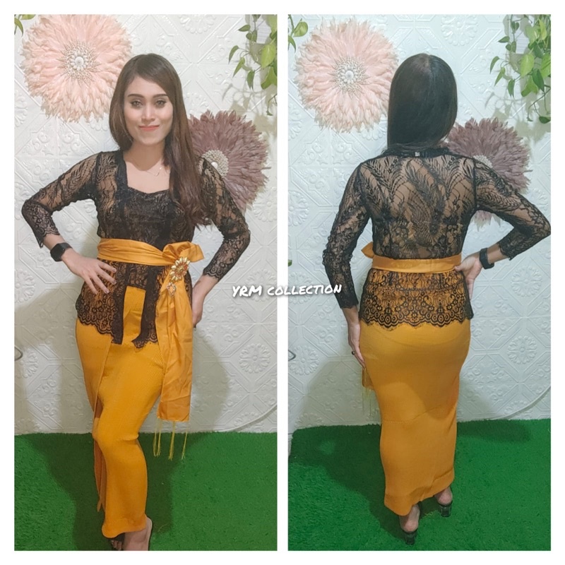 set kebaya jadi semi metalic glossy