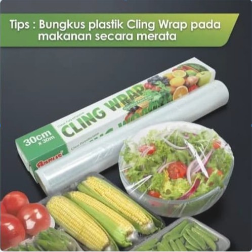 BAGUS Cling Wrap REFILL No Box 30cm X 45meter Plastik Makanan Food Grade Refil Plastic Wrapping Clingwrap