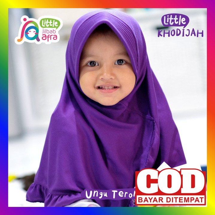 Jilbab Instan Anak Tk Sd Umur 3 4 5 6 Tahun Perempuan Sekolah Bahan Kaos Adem Tebal Warna Ungu Teron