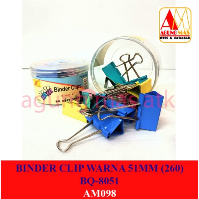 

BINDER CLIP WARNA 51MM (260) BQ-8051