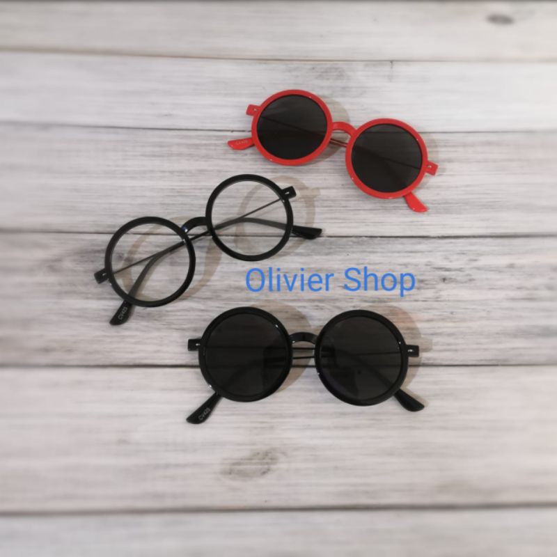 Kacamata Hitam Bulat Anak Bayi Boboho Nobita Lucu Nerd