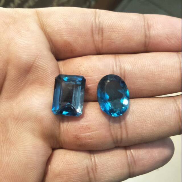 Natural blue topaz