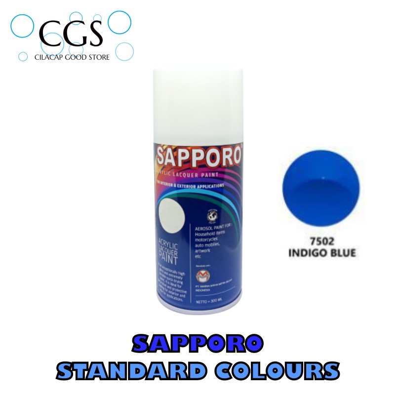CAT SAPPORO INDIGO BLUE 7502 - cat sapporo biru - sapporo blue indigo - pylox biru sapporo - pilok b