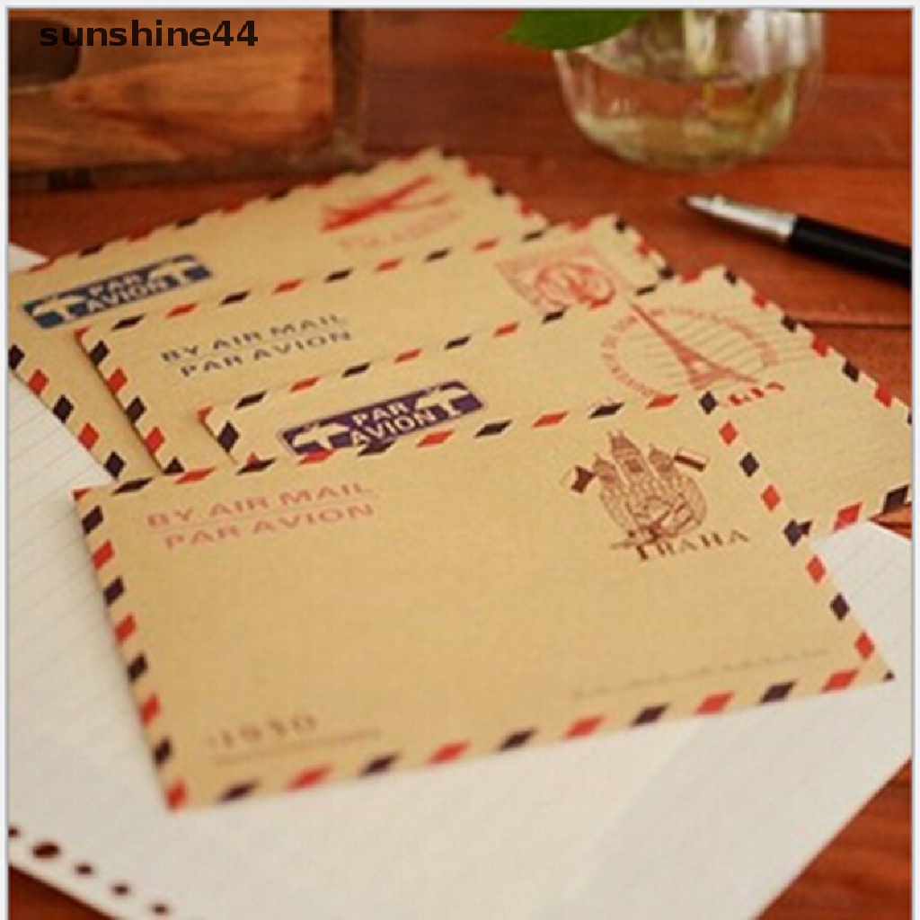 Sunshine 10 Lembar Amplop Surat Mini Vintage