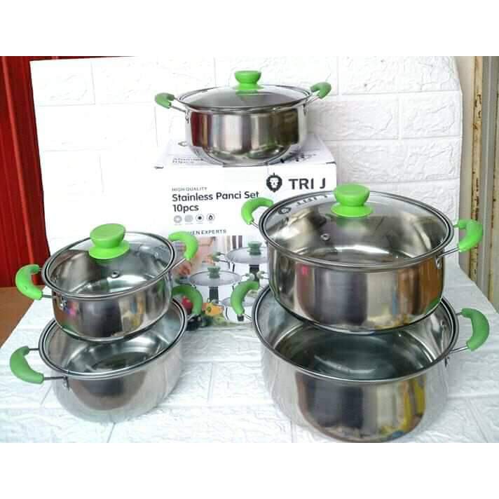 PANCI 5 SUSUN + STEAMER TRI J / PANCI SET TUTUP STEANLESS STEAMER