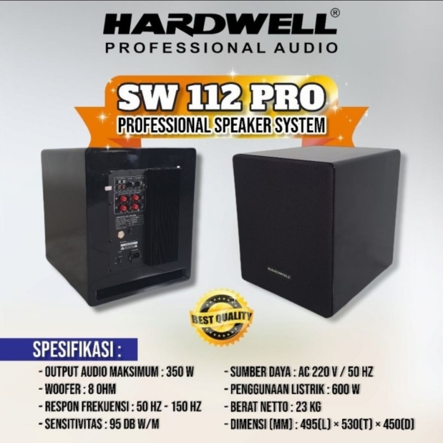 Paket karoke hardwell 12 inch fullset sound sustem original subwoofer