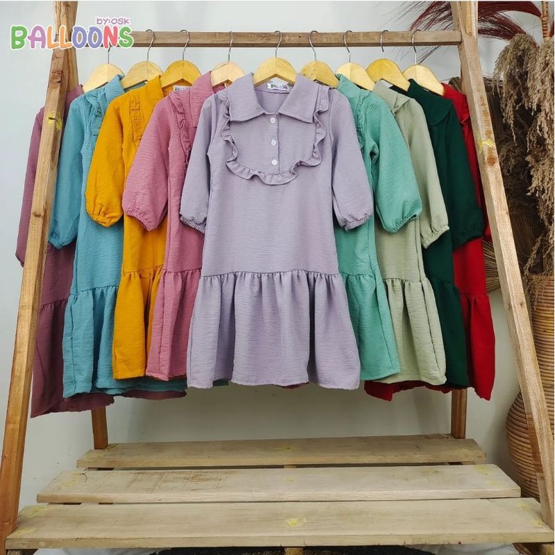 Gamis rayon crinkle anak/Gamis anak