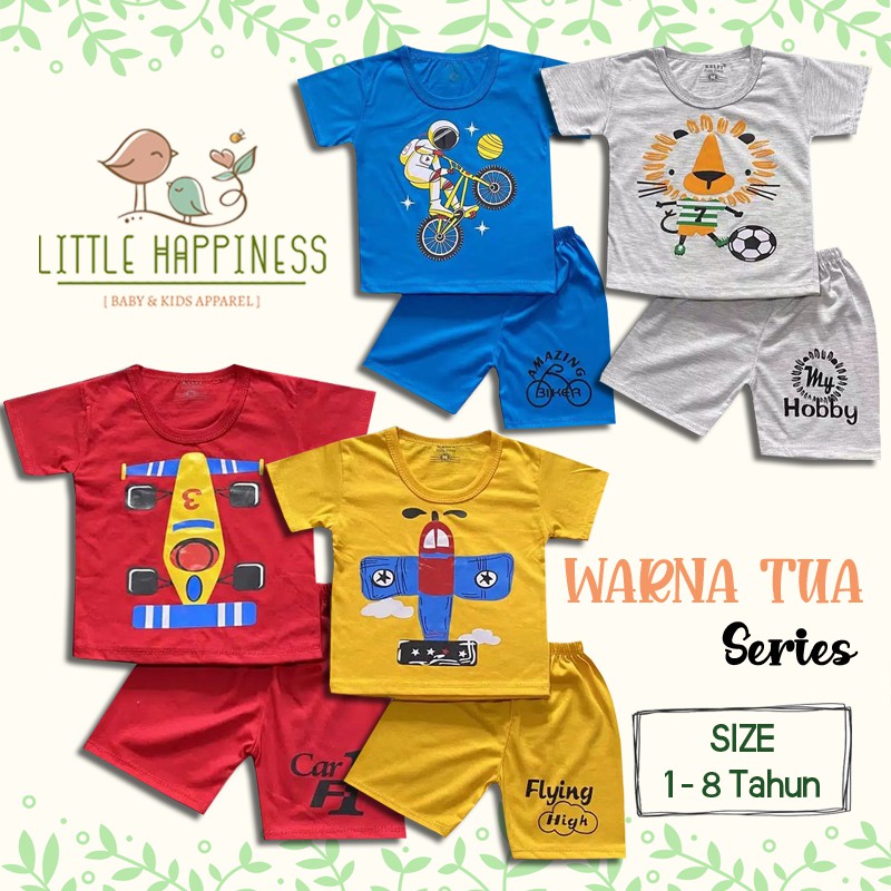 SETELAN BAJU ANAK COWOK 1-8 TAHUN &quot;WARNA TUA EDITION&quot; / SETELAN BAJU ANAK KELFI