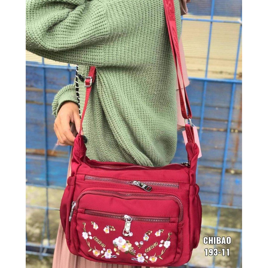 Tas Slempang Chibao 193-11 motif Bunga TERBARU SPECIAL PRICE BISA BAYAR DITEMPAT-TAS SLEMPANG WANITA