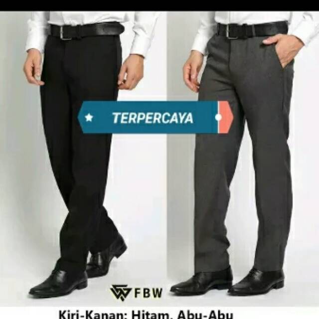 Celana Panjang Pria Formal Standart Reguler Kerja Kantor size 27-38 Bahan Kain Teflon Murah Nyaman