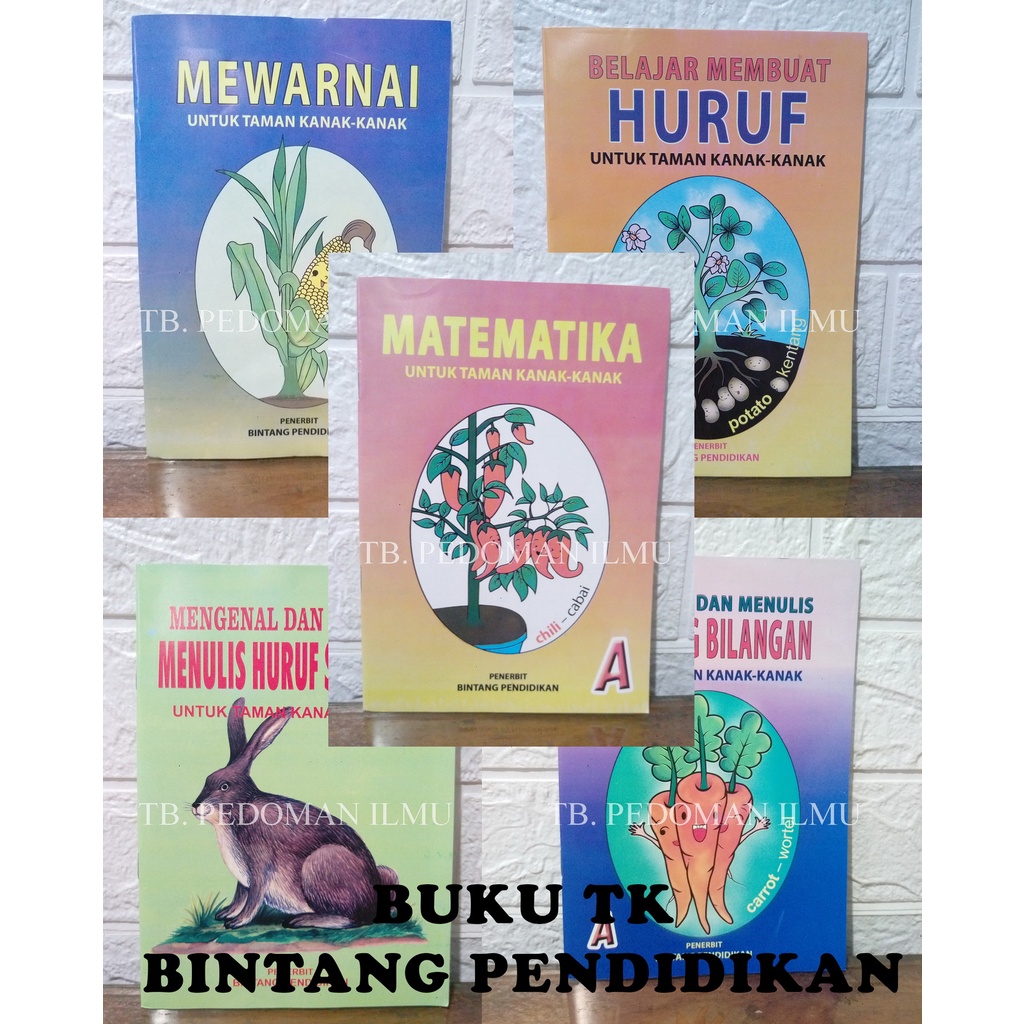 Buku TK Bintang Pendidikan Membaca Menulis Mewarnai MTK Bilangan