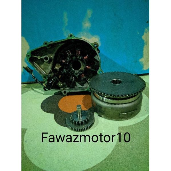 1Set Blok Magnet+Spul jalan+one way Motor Honda Supra x 125 , Karisma Kirana Cabutan Original