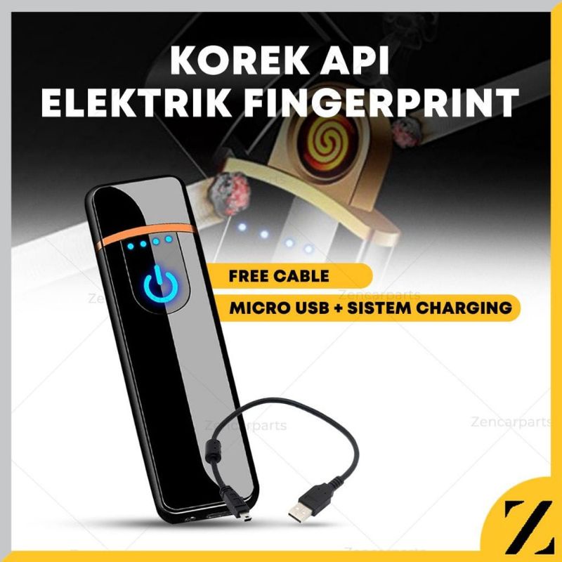 Korek Api Elektrik Fingerprint Usb Touch Sensor LED Screen Display 517 DY-168 Sensor