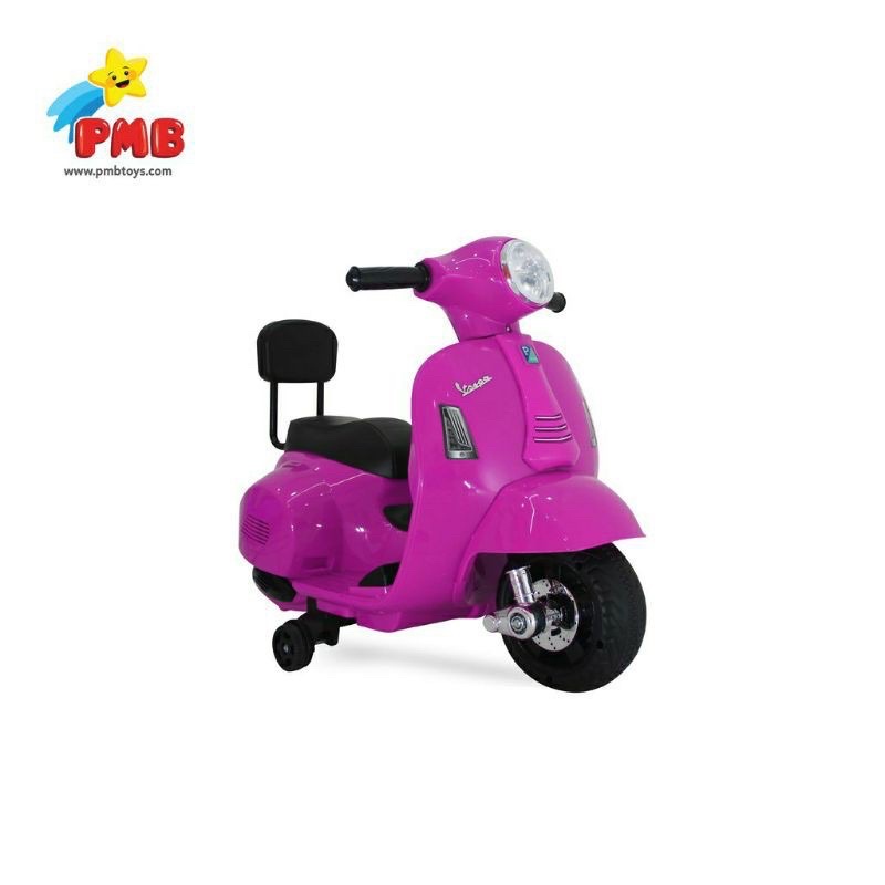 Mainan Anak Motor Aki Murah Vespa Vintage Classic Lisensi Original Pmb 788-Pink