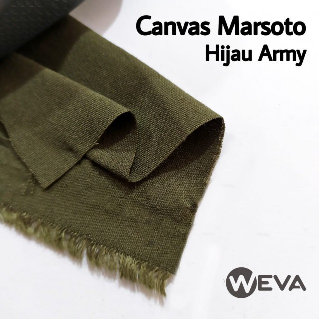Bahan Kain Canvas Marsoto Hijau Army