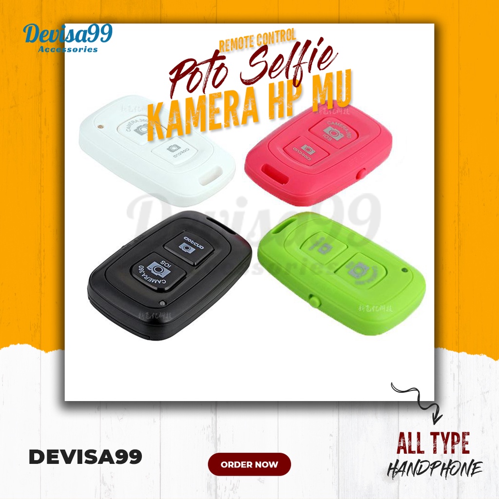 Remote Kontrol Bluetooth / Remote Kamera Hp / Remot Bluetooth Hp / Untuk Selfie Remot Selfie / Terlaris Grosir Murah Devisa99