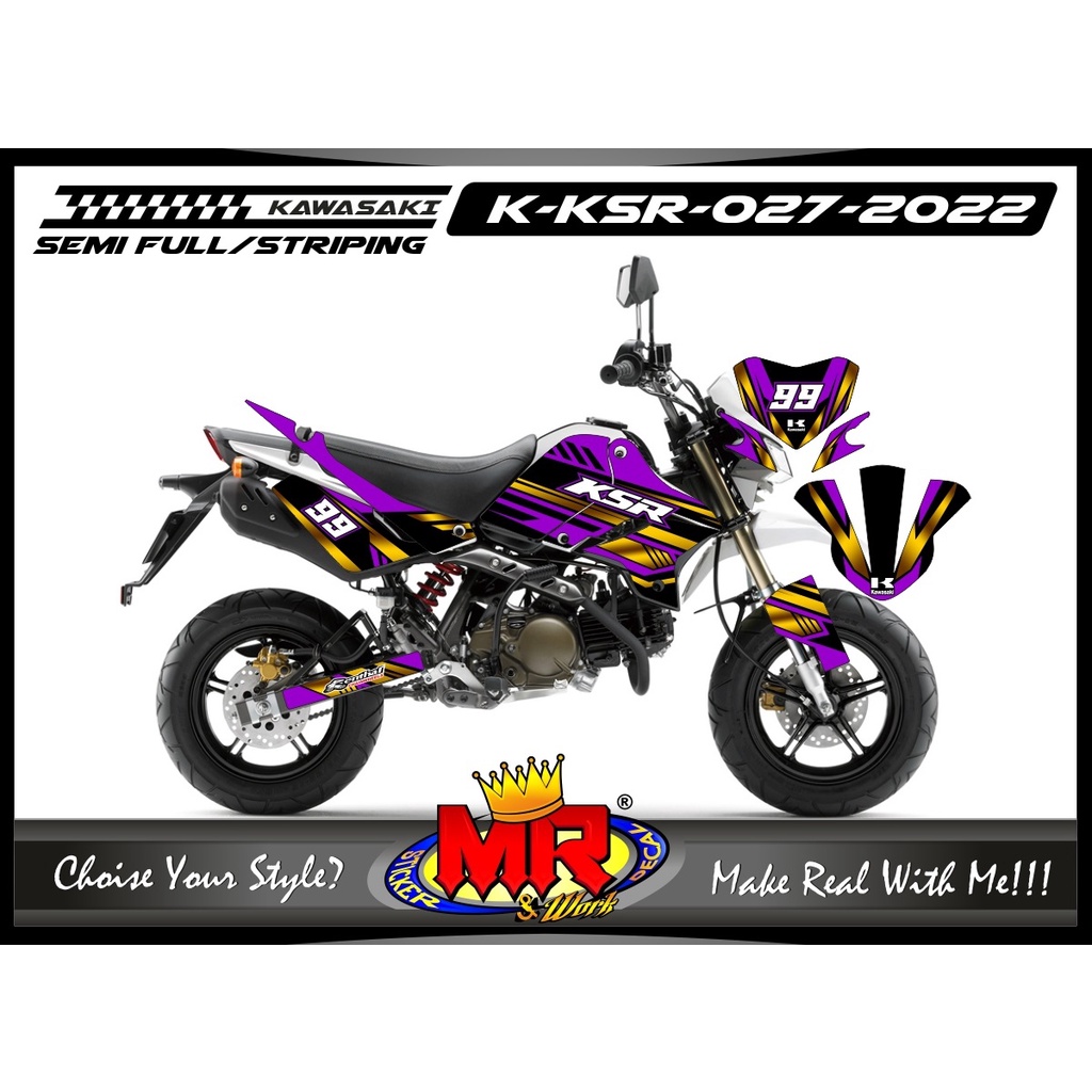 Decal Variasi Motor Kawasaki KSR Supermoto Decal Striping Variasi