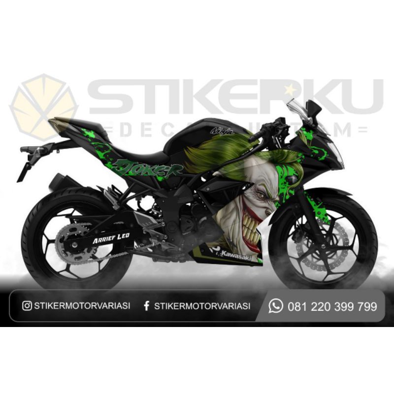 decal ninja mono full body/ decal ninja 250 mono/ sticker ninja mono joker