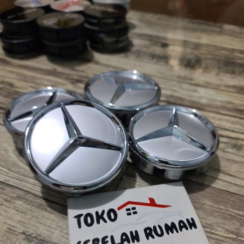 tutup velg dop roda dop velg dop as center velg mercy silver crome