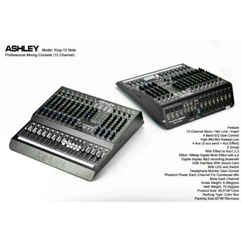 Mixer Ashley King 12 Note ORIGINAL 12 Channel