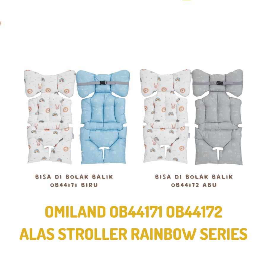 Omiland Alas Stroller / Bouncer / Car Seat + Bantal Dot Bahan Lembut Motif Sloth ALPACA Series - OB39151-2