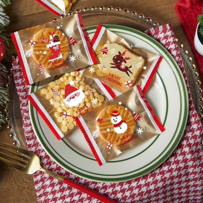 

100lembar Plastik cookies xmas plastik natal kemasan cookies natal