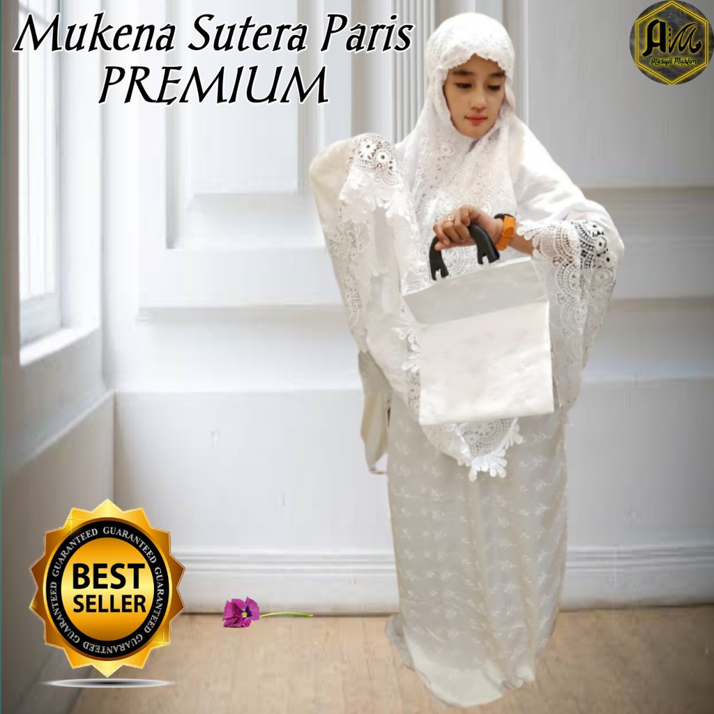 Mukena Sutera Paris Premium Renda Oriental/Best Seller/Harga Grosir/Bisa Bayar di Tempat