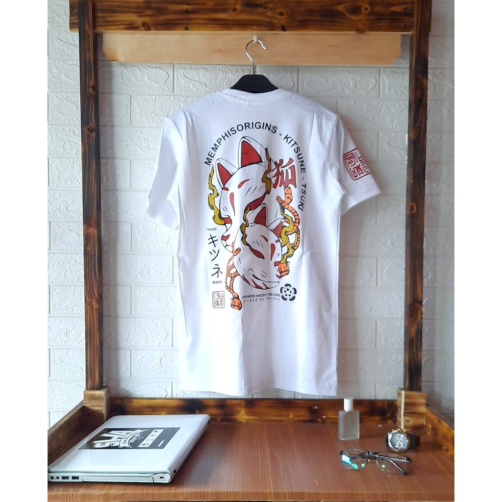 Kaos Memphis KItsune Kaos Memphisorigin Topeng Kitsune Japanese