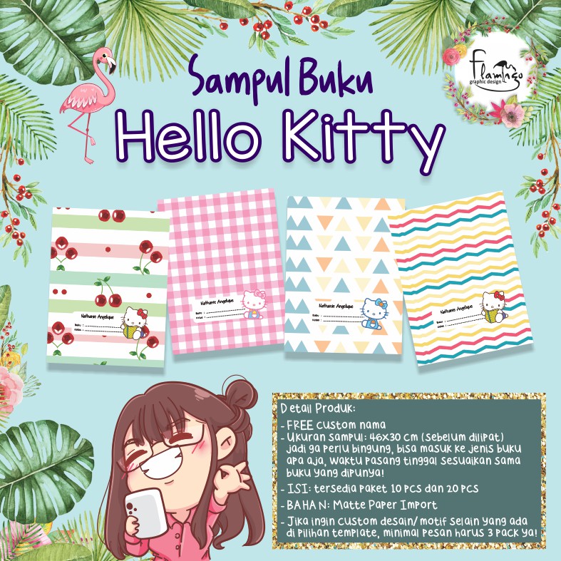 

SAMPUL BUKU HELLO KITTY SANRIO ANAK PEREMPUAN GIRL FREE CUSTOM NAMA ANAK