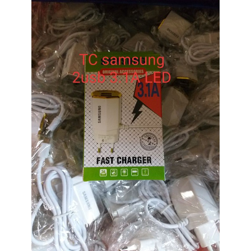 TC CHARGER SAMSUNG 2 USB colokan micro