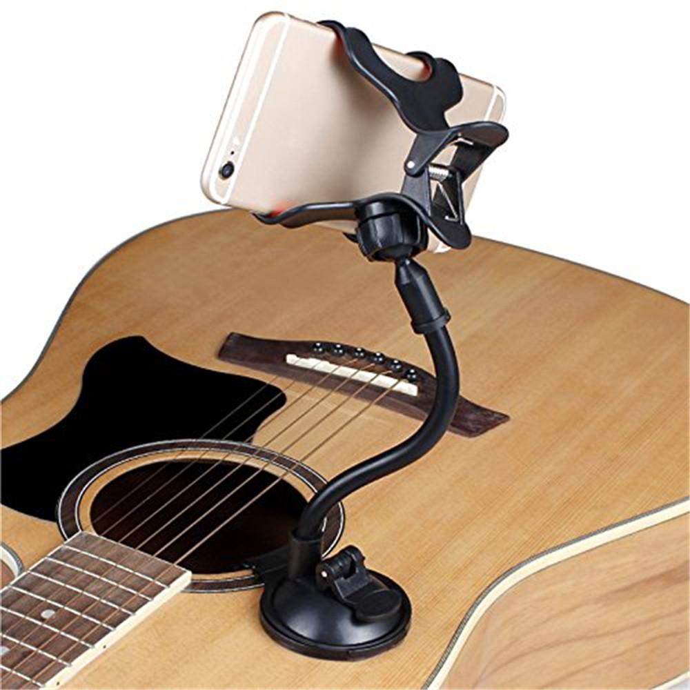 [Elegan] Phone Holder Gitar ABS Hitam 360derajat Car-Holder Untuk Gitar Guitar Holder Sucker