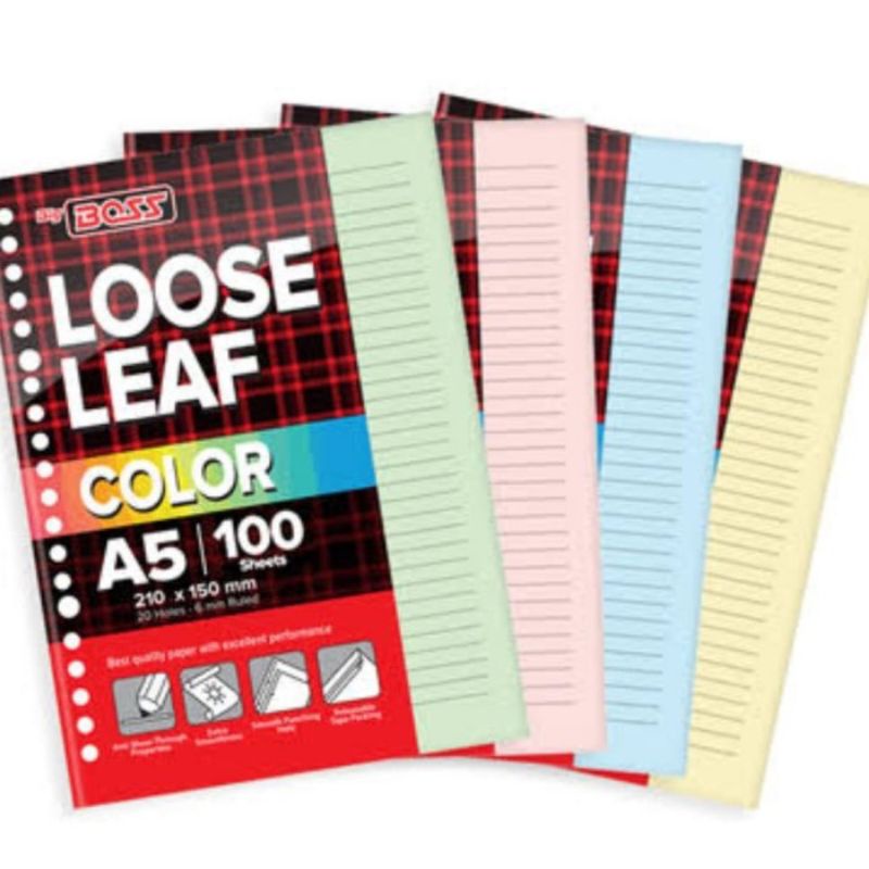 

Loose Leaf/Binder Warna A5 100 Big Boss (100 lembar)