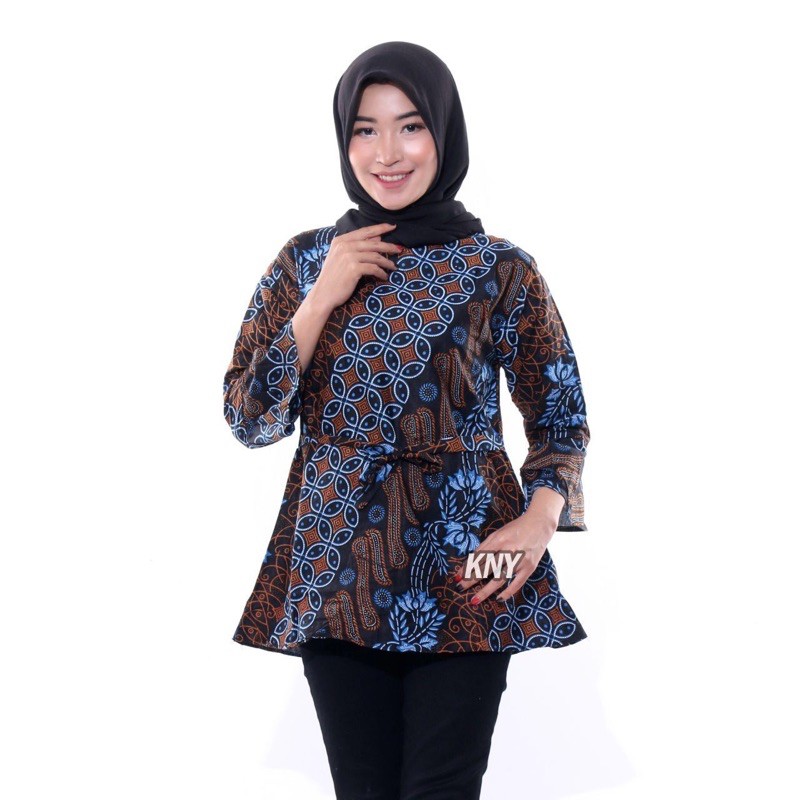 BAJU SERAGAM BATIK - Batik Couple Ori Ndoro Jowi DNT Garansi ory-Blus senobiru