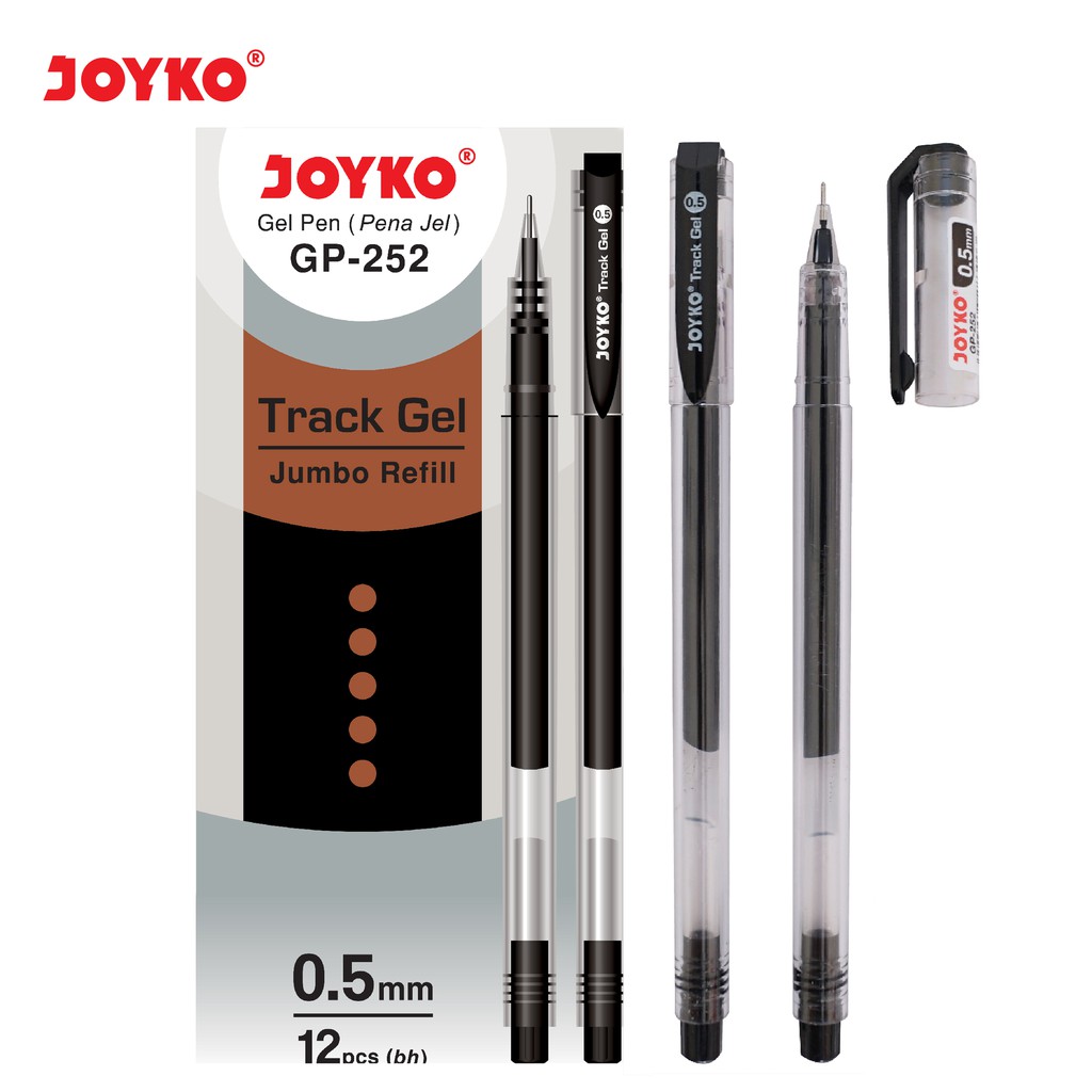 

Gel Pen Pulpen Pena Joyko GP-252 Track Gel 0.5 mm 1 Box 12 Pcs