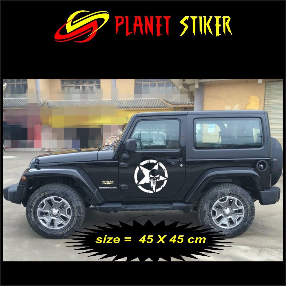 New Punisher Decal Cutting Sticker Stiker Mobil All Jeep Feroza