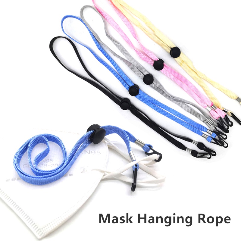 Mask Hanging Rope Face Mask Lanyard Mask Holder Adjustable Traceless Ear Hanging Rope Two Hooks OW