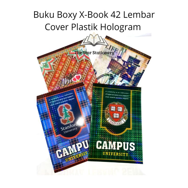 

Buku Boxy X-Book 42 Lembar Cover Plastik Hologram ( 1 Pack isi 10 Pcs)