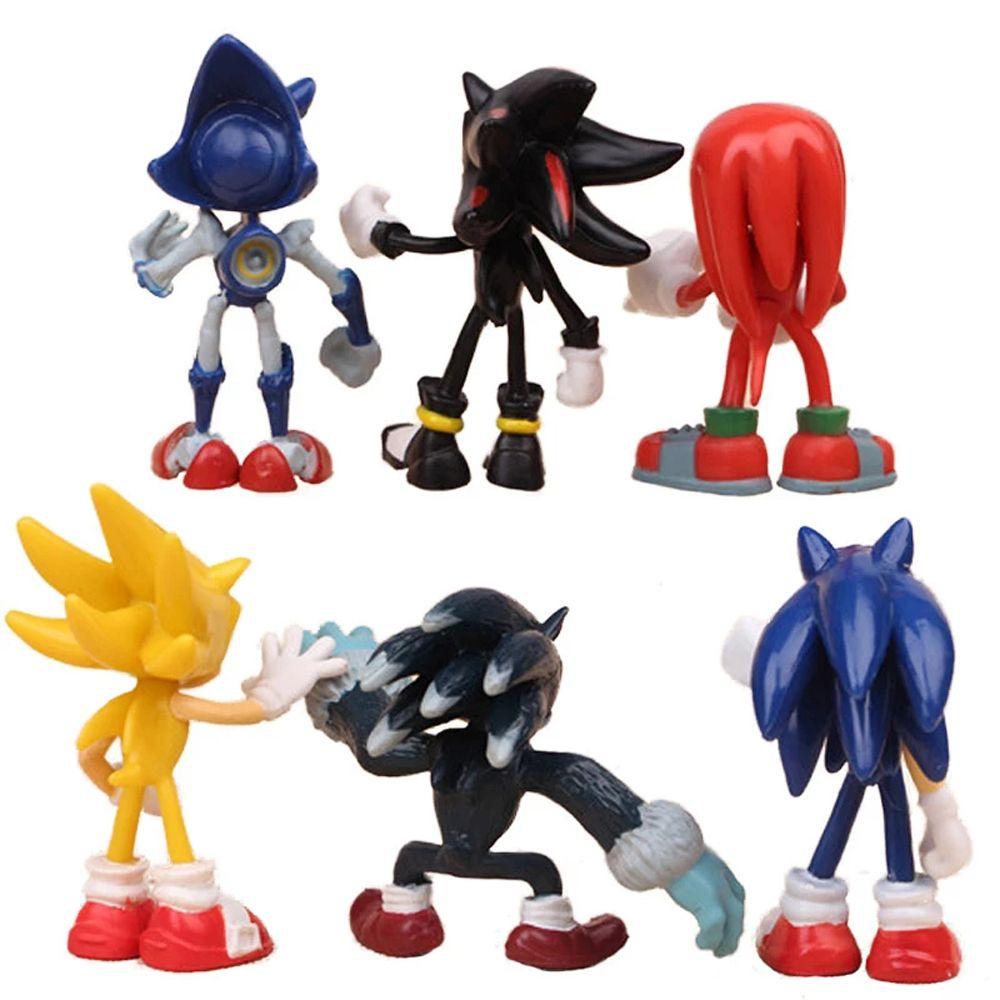 Lanfy Sonic Figure Patung Kartun Film Game Model Boneka Mainan PVC Figure Suara Sonic Figure Action Figure