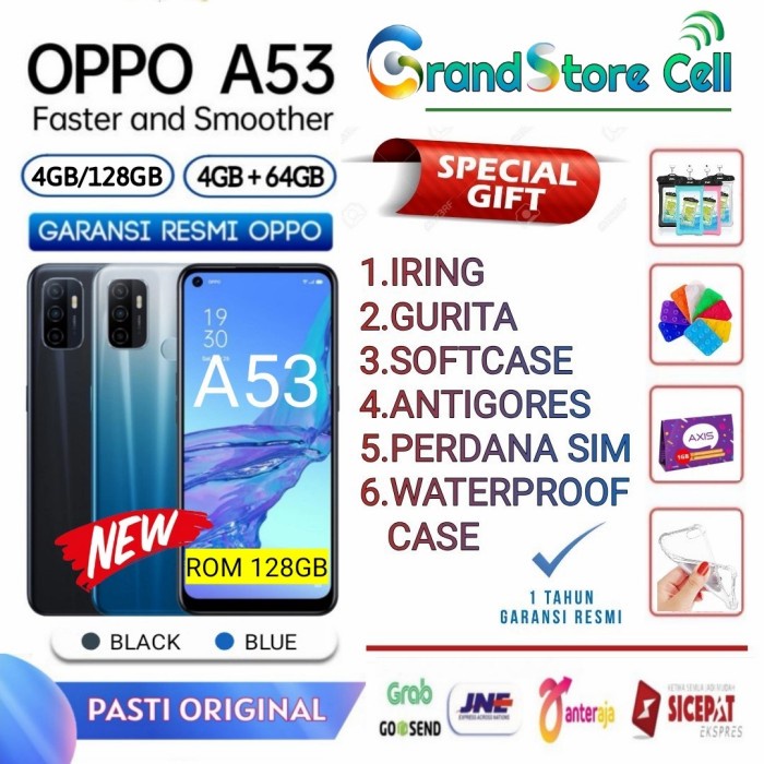OPPO A53 RAM 4/64 GB GARANSI RESMI OPPO INDONESIA - Demo Tanpa Dus, Ram 4GB + 64GB ..