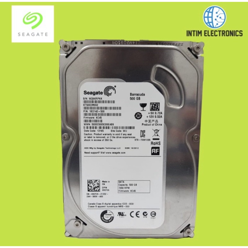 HARDISK MURAH SEAGATE 500GB TRAY GARANSI 1 THN