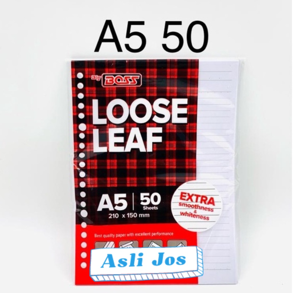 

Kertas Isi Binder Loose Leaf A5 isi 50