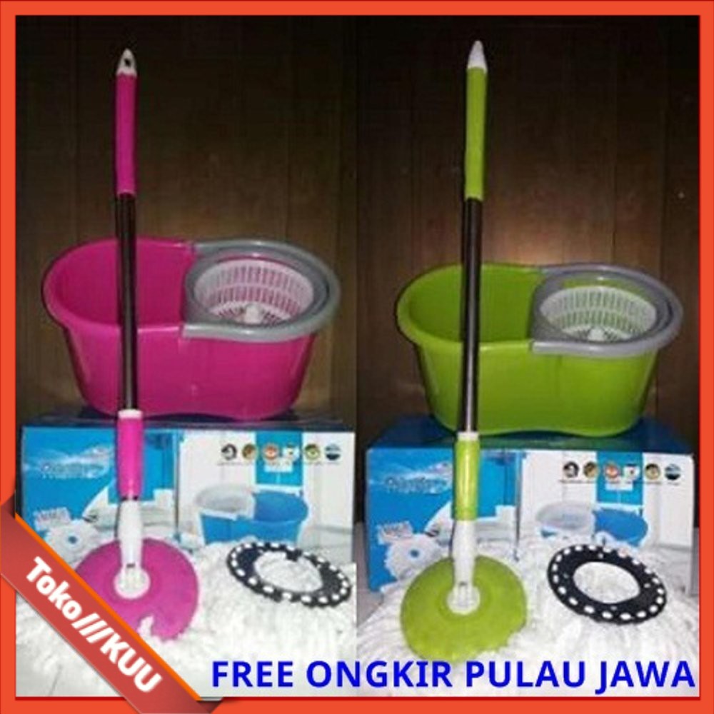 MAGIC MOP ALAT PEL Pelan LANTAI Otomatis Putar Tanpa Peras Modern  6000gr