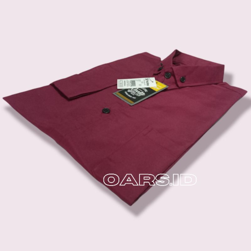 kemeja polos ayah dan anak couple kopel lengan panjang | kemeja anak | merah marun maroon hitam navy tosca pink